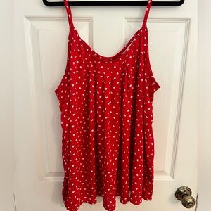 TORRID | sz. 3 | red heart print camisole top